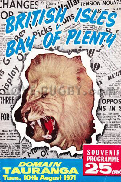 1971 Bay of Plenty v British Isles  Rugby Programme